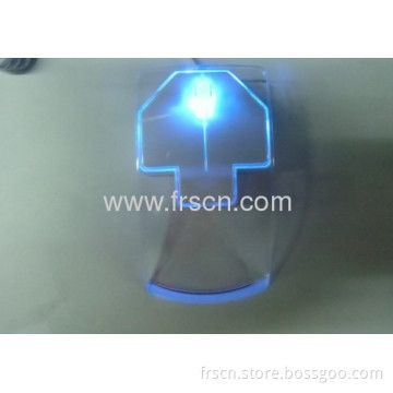 Clear Ricom's Brand Arrows Wired Optical Rocket Mouse 